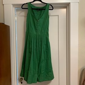 ZARA Basic Button Front V-Neck Dress S